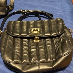Coach Black Leather Shoulder Bag